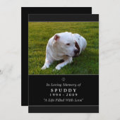 Pet-Gedenkkarte 5 x 7 Pet-Gebete des Schwarzen Fot Ankündigung (Vorne/Hinten)