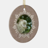 Pet Goat Memorial Vintag Lace Ornament (Rechts)