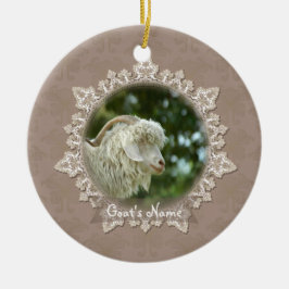 Pet Goat Memorial Vintag Lace Ornament
