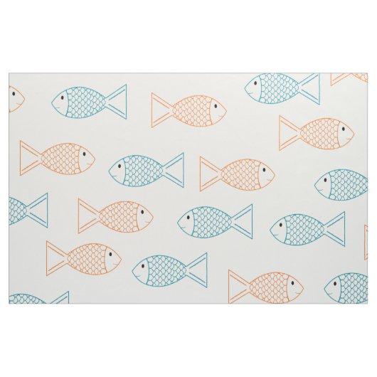 Pet Goldfish/ Koi Carp Fish Print Pattern Stoff (Fat Quarter (45,7 x 55,9 cm))