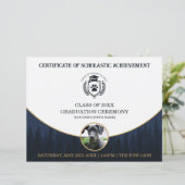 Pet Graduation Certificate Dog Training Diploma (Stehend Vorderseite)