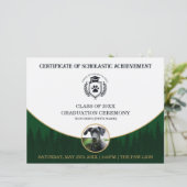 Pet Graduation Certificate Dog Training Diploma (Stehend Vorderseite)