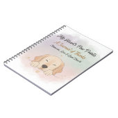 Pet Gratitude & Memory Journal Cover – Dog & Cat  Notizblock (Linke Seite)