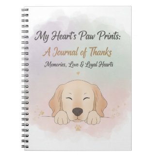 Pet Gratitude & Memory Journal Cover – Dog & Cat Notizblock