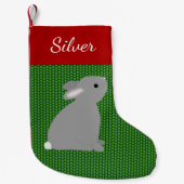 Pet Gray Rabbit Kleiner Weihnachtsstrumpf (Vorderseite)
