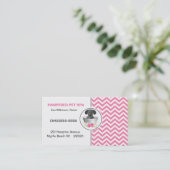 Pet Groomer Business Card Visitenkarte (Stehend Vorderseite)
