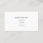 Pet Groomer, Dog Grooming Business Card Visitenkarte (Rückseite)