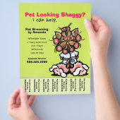 Pet Groomer Dog Grooming Personalisiert Tear Sheet Flyer (Hand)
