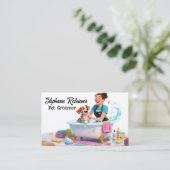 Pet Groomer Dogs And Cats  Visitenkarte (Stehend Vorderseite)