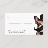 Pet Groomer Fun French Bulldog Terminkarte (Rückseite)