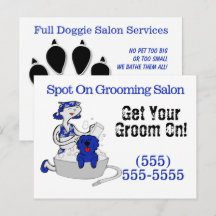 Pet Groomer macht in Blue Postcard Spaß