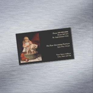 Pet Groomer Magnet Business Card
