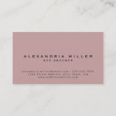 Pet Groomer | Pink Paw Prints Business Card Visitenkarte (Rückseite)