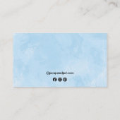 Pet Groomer Puppy In Tub Blue Business Card Visitenkarte (Rückseite)