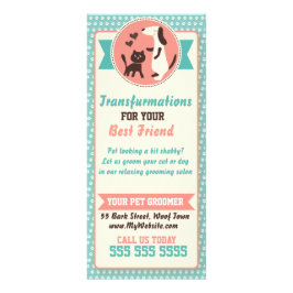 Pet Groomer Rack Card - Personalizable Werbekarte