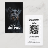 Pet Groomer Salon Care Kerry Blue Terrier Visitenkarte (Vorne/Hinten)