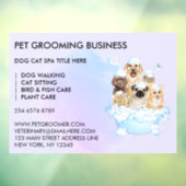 Pet Groomer Sitting Dog Cat Spa large Fensteraufkleber (Blatt 3)