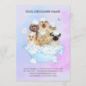 Pet Groomer Sitzende Katze Wellness-Center Preisli Menükarte (Rückseite)