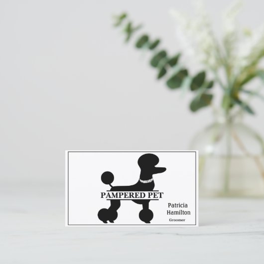 Pet Groomer/Vet Visitenkarte (Stehend Vorderseite)