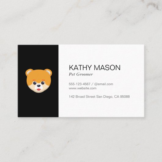 Pet Groomer Visitenkarte (Vorderseite)