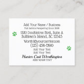 Pet Groomer Visitenkarte (Rückseite)