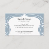 Pet Groomer Watercolor Hund brütet Dusty Blue Nied Visitenkarte (Rückseite)