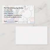 Pet Grooming Appointment Cards Design Template Terminkarte (Vorne/Hinten)