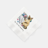Pet Grooming Aquarell für Katzenliebhaber Serviette (Ecke)
