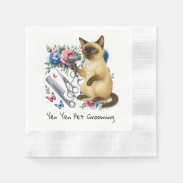 Pet Grooming Aquarell für Katzenliebhaber Serviette