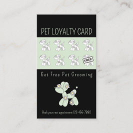 Pet grooming Ballon Hund grüne Loyalität Visitenkarte