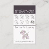 Pet grooming Ballon Hund Loyalität Visitenkarte (Vorderseite)