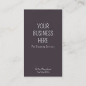 Pet grooming Ballon Hund Loyalität Visitenkarte (Rückseite)