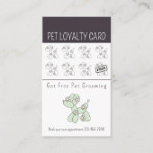 Pet grooming Ballon Hund Loyalität Visitenkarte (Vorderseite)