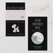 Pet grooming Ballon Hund rosa Loyalität Visitenkarte (Vorne/Hinten)
