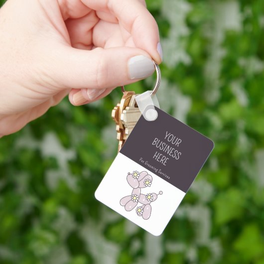 Pet grooming Ballon Hunde Meringgesellschaft Schlüsselanhänger (Hand)