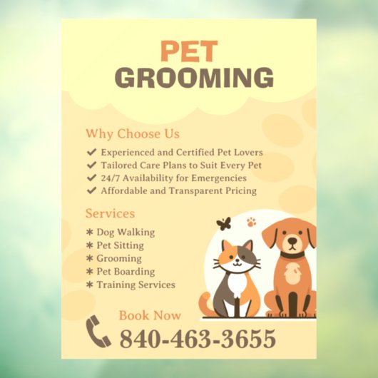 Pet Grooming Custom Window Cloning Fensteraufkleber (Blatt 3)