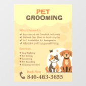 Pet Grooming Custom Window Cloning Fensteraufkleber (Blatt)