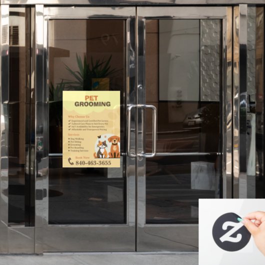Pet Grooming Custom Window Cloning Fensteraufkleber (Büro Tür)