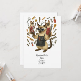 Pet grooming hairdresser for cat lovers einladung