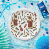 Pet grooming hairdresser for cat lovers pappteller (Party)