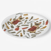 Pet grooming hairdresser for cat lovers pappteller (Schrägansicht)