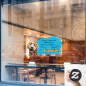 Pet Grooming Hunde und Katzen Farbschlag anpassen Fensteraufkleber (Café-Fenster)