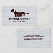 Pet Grooming Logo Visitenkarte (Vorne/Hinten)