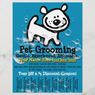 Pet Grooming. Maßgeschneidertes Werbeband Flyer