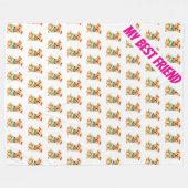 Pet Grooming Personalized Gold Elegant Collection Fleecedecke (Vorderseite (Horizontal))