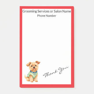 Pet Grooming Personalized Gold Elegant Collection Post-it Klebezettel