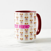 Pet Grooming Personalized Luxury Modern Collection Tasse (VorderseiteRechts)