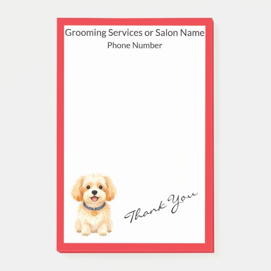 Pet Grooming Personalized Luxury Trendy Collection Post-it Klebezettel (Vorderseite)