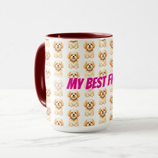 Pet Grooming Personalized Luxury Trendy Collection Tasse (Vorderseite Links)