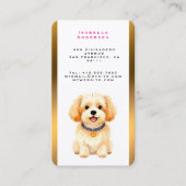 Pet Grooming Personalized Luxury Trendy Collection Visitenkarte (Vorderseite)
